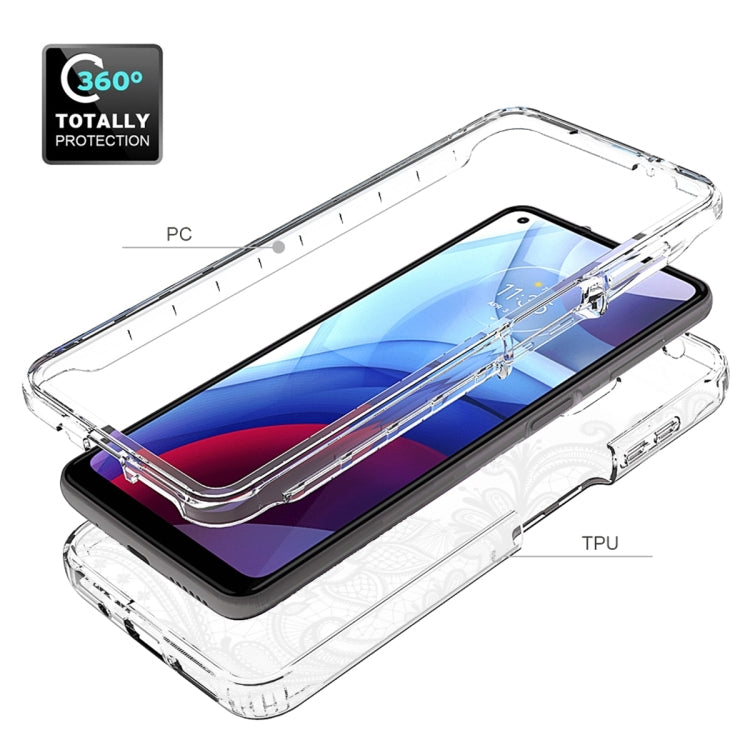 For Motorola Moto G Power 2021 PC+TPU Transparent Painted Phone Case