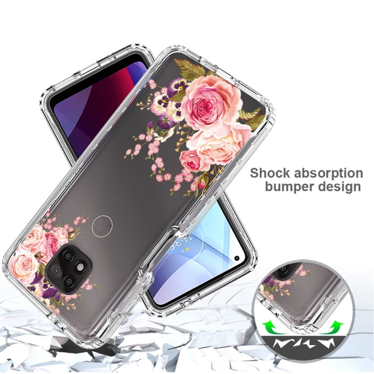 For Motorola Moto G Power 2021 PC+TPU Transparent Painted Phone Case