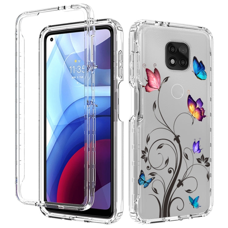 For Motorola Moto G Power 2021 PC+TPU Transparent Painted Phone Case
