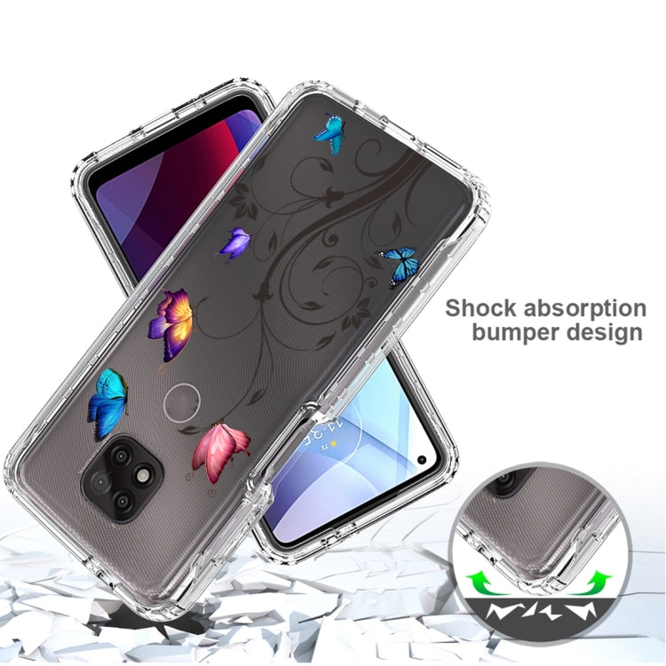 For Motorola Moto G Power 2021 PC+TPU Transparent Painted Phone Case