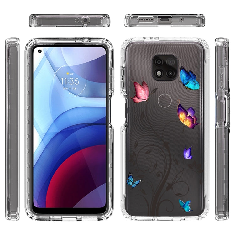 For Motorola Moto G Power 2021 PC+TPU Transparent Painted Phone Case