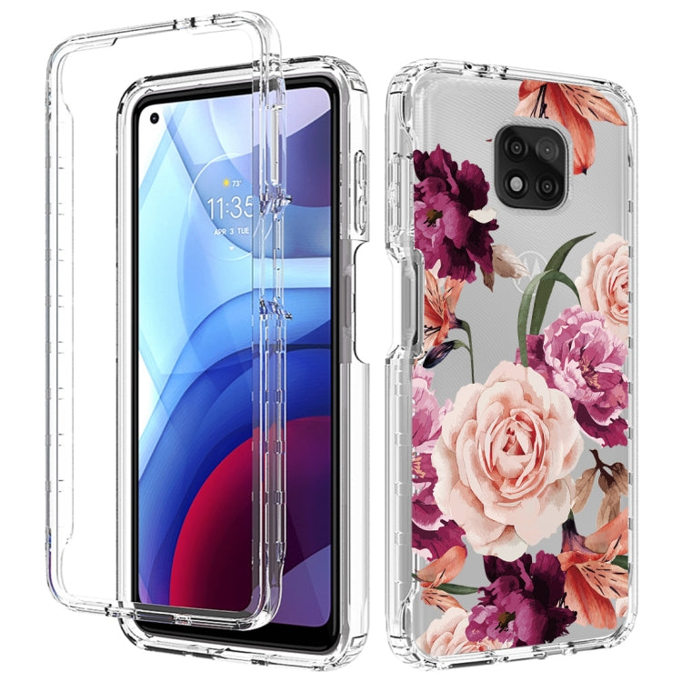 For Motorola Moto G Power 2021 PC+TPU Transparent Painted Phone Case