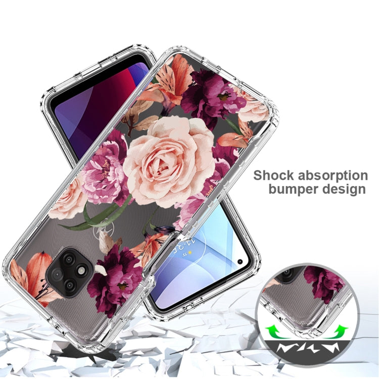 For Motorola Moto G Power 2021 PC+TPU Transparent Painted Phone Case