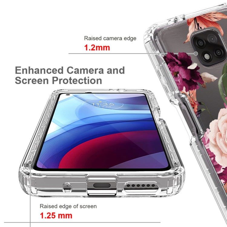 For Motorola Moto G Power 2021 PC+TPU Transparent Painted Phone Case