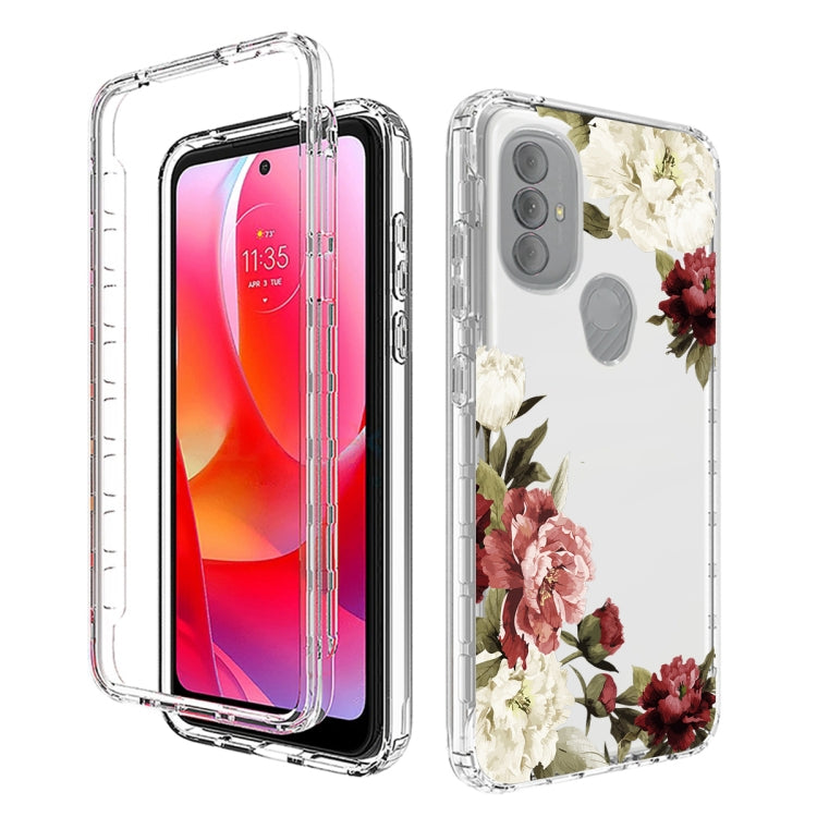 For Motorola Moto G Power 2022 PC+TPU Transparent Painted Phone Case
