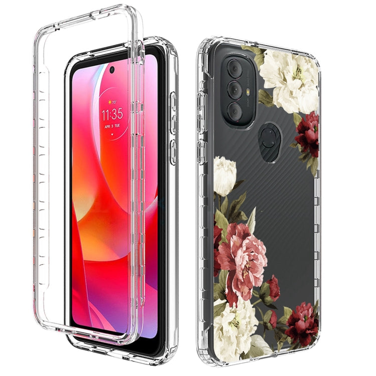 For Motorola Moto G Power 2022 PC+TPU Transparent Painted Phone Case