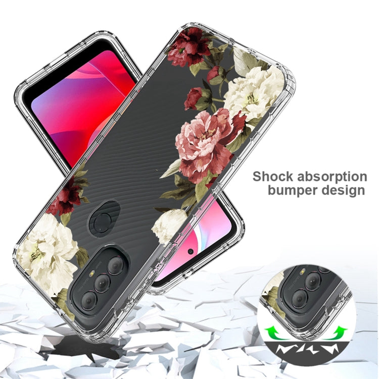 For Motorola Moto G Power 2022 PC+TPU Transparent Painted Phone Case