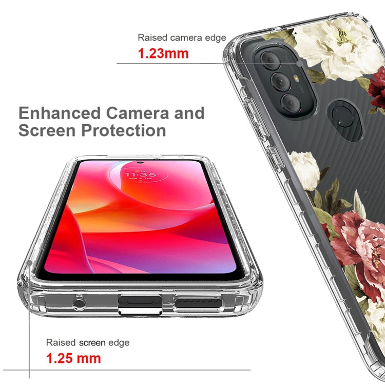 For Motorola Moto G Power 2022 PC+TPU Transparent Painted Phone Case
