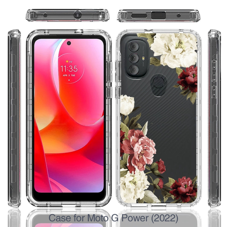 For Motorola Moto G Power 2022 PC+TPU Transparent Painted Phone Case