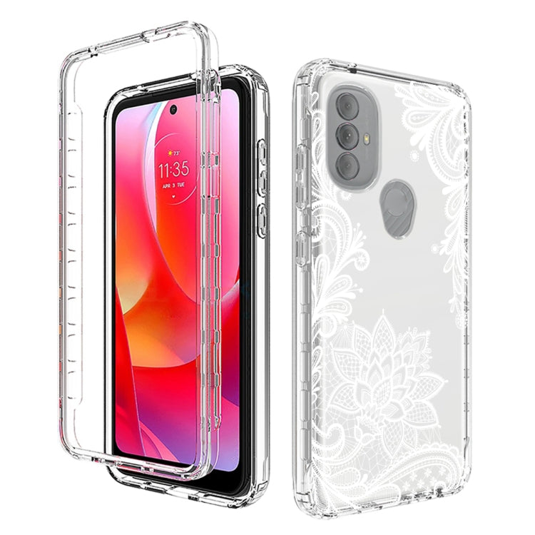 For Motorola Moto G Power 2022 PC+TPU Transparent Painted Phone Case