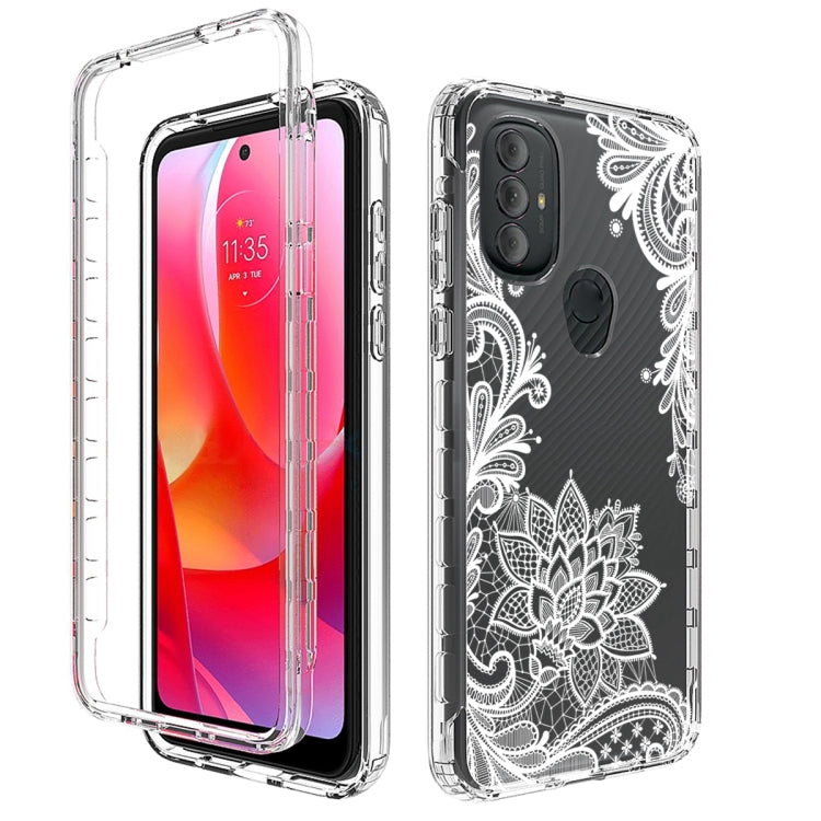 For Motorola Moto G Power 2022 PC+TPU Transparent Painted Phone Case