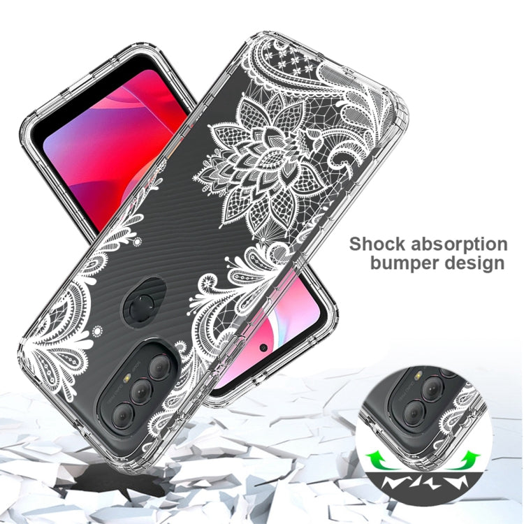 For Motorola Moto G Power 2022 PC+TPU Transparent Painted Phone Case