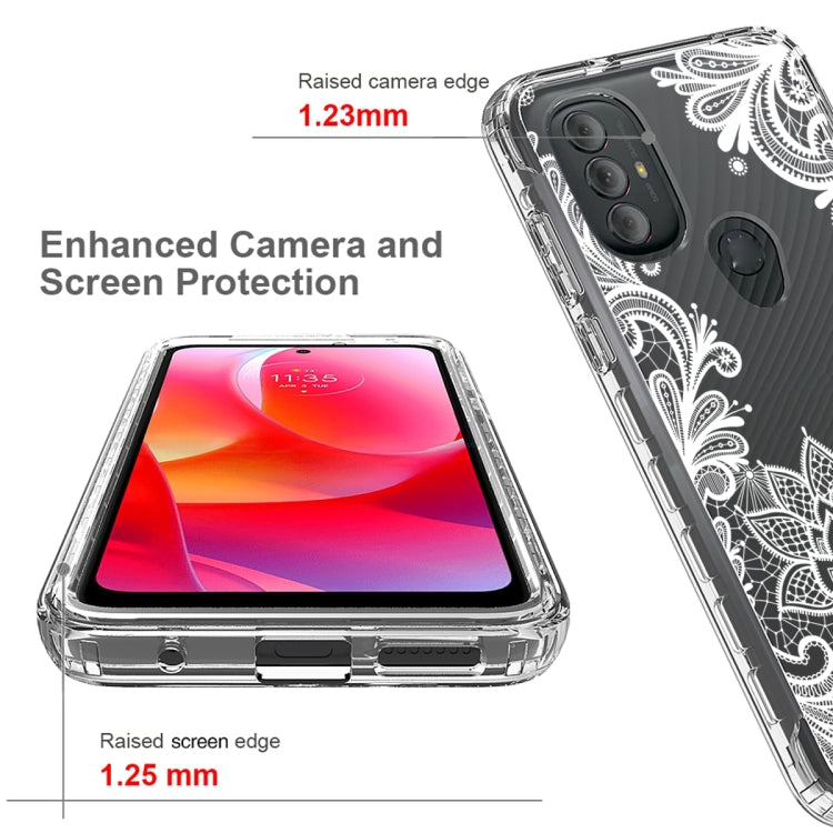 For Motorola Moto G Power 2022 PC+TPU Transparent Painted Phone Case