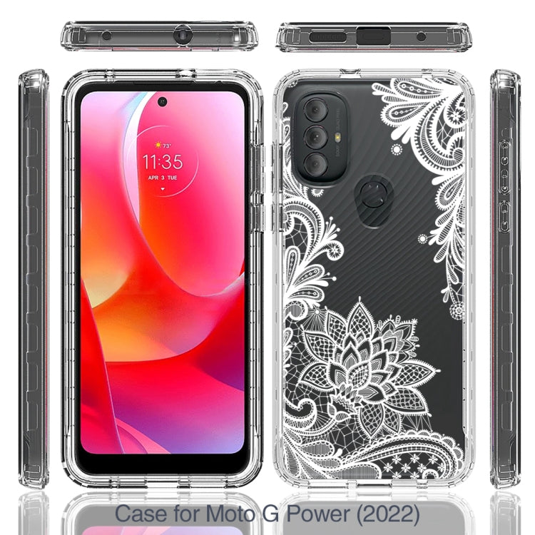 For Motorola Moto G Power 2022 PC+TPU Transparent Painted Phone Case