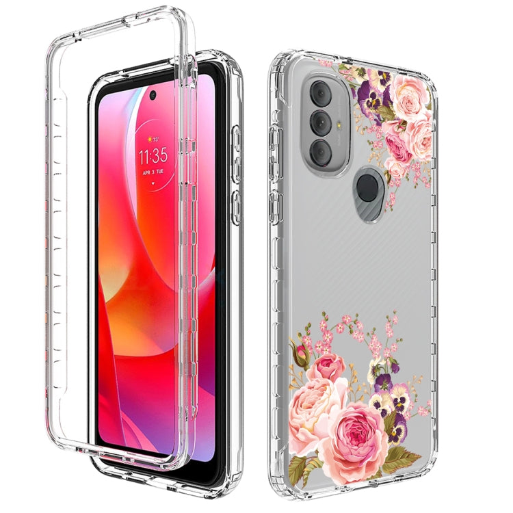 For Motorola Moto G Power 2022 PC+TPU Transparent Painted Phone Case