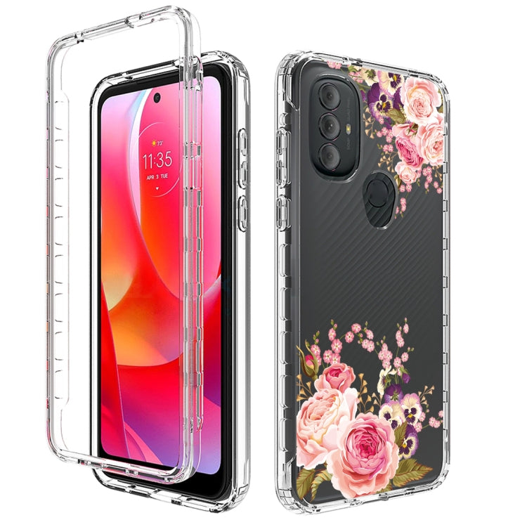 For Motorola Moto G Power 2022 PC+TPU Transparent Painted Phone Case
