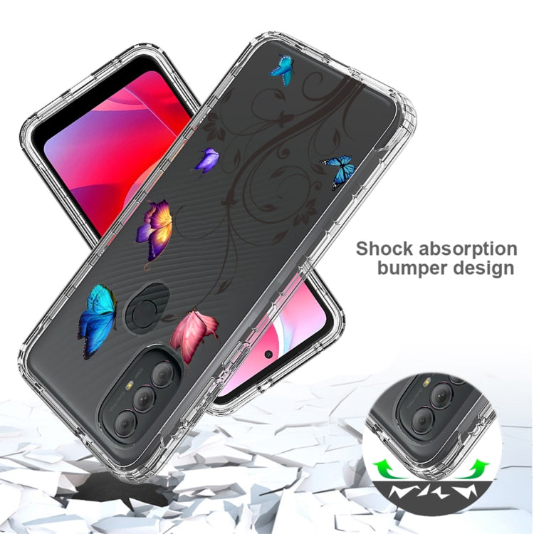 For Motorola Moto G Power 2022 PC+TPU Transparent Painted Phone Case