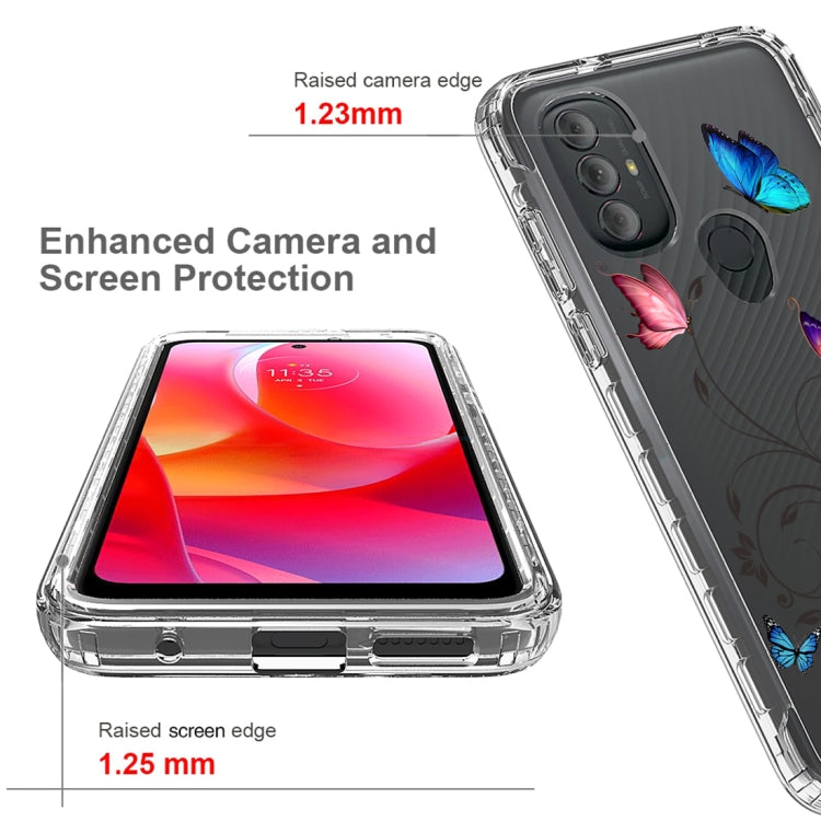 For Motorola Moto G Power 2022 PC+TPU Transparent Painted Phone Case