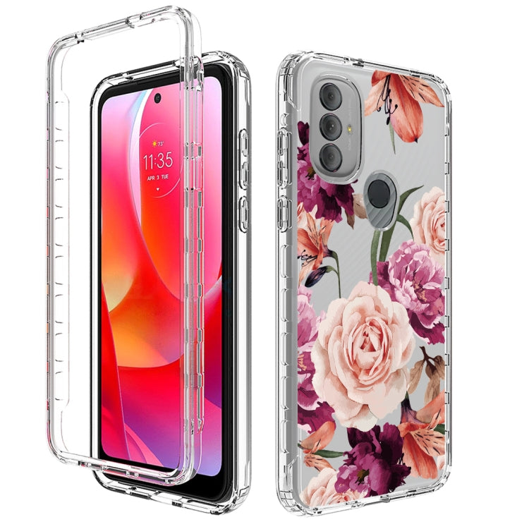 For Motorola Moto G Power 2022 PC+TPU Transparent Painted Phone Case