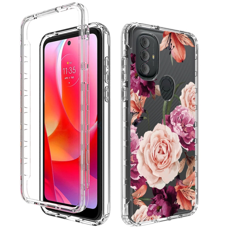 For Motorola Moto G Power 2022 PC+TPU Transparent Painted Phone Case