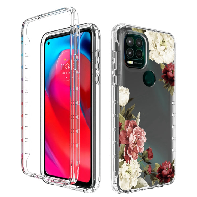 For Motorola Moto G Stylus 5G 2021 PC+TPU Transparent Painted Phone Case