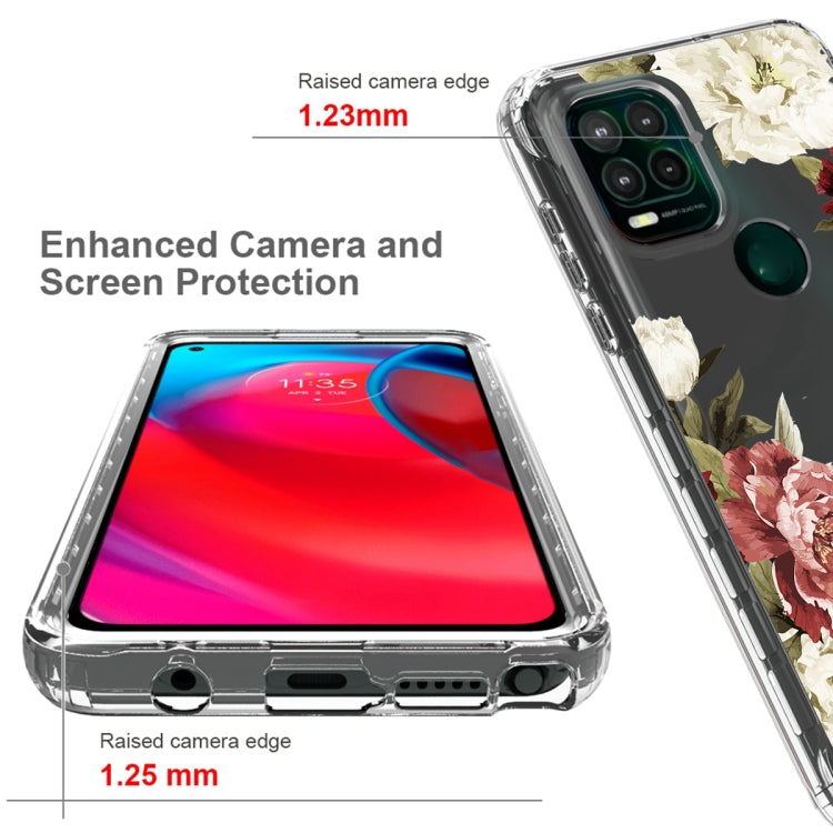 For Motorola Moto G Stylus 5G 2021 PC+TPU Transparent Painted Phone Case