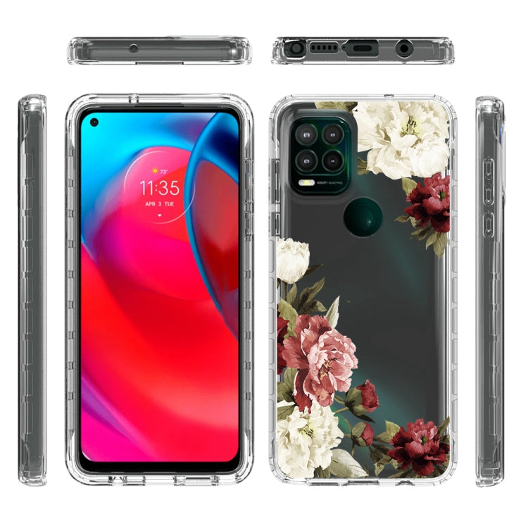 For Motorola Moto G Stylus 5G 2021 PC+TPU Transparent Painted Phone Case