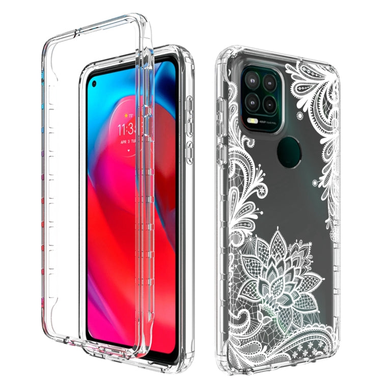 For Motorola Moto G Stylus 5G 2021 PC+TPU Transparent Painted Phone Case