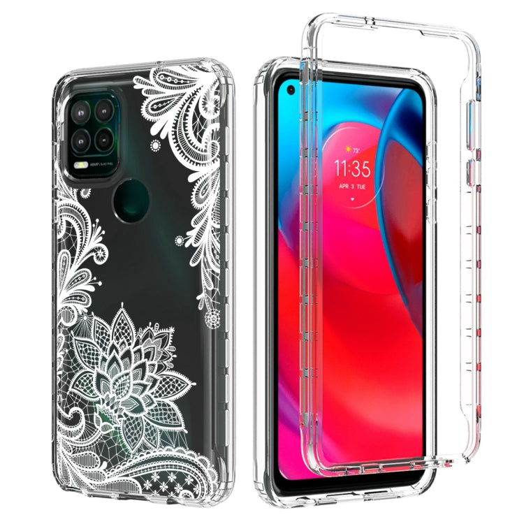 For Motorola Moto G Stylus 5G 2021 PC+TPU Transparent Painted Phone Case