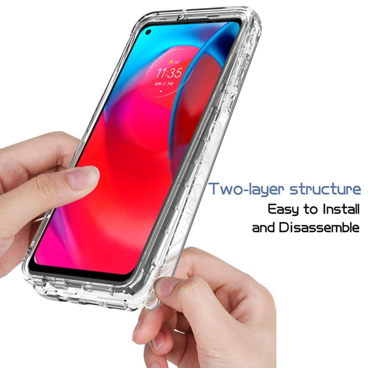 For Motorola Moto G Stylus 5G 2021 PC+TPU Transparent Painted Phone Case