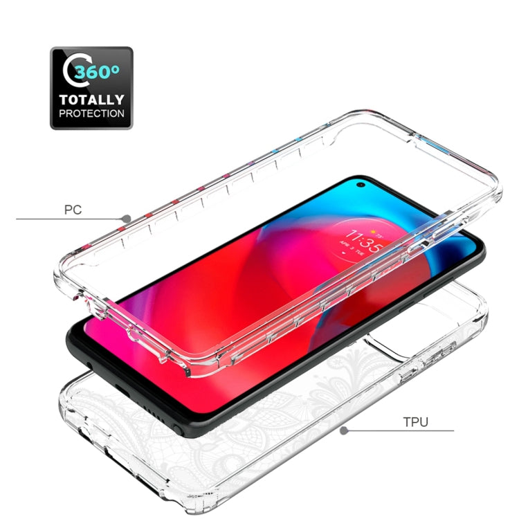 For Motorola Moto G Stylus 5G 2021 PC+TPU Transparent Painted Phone Case