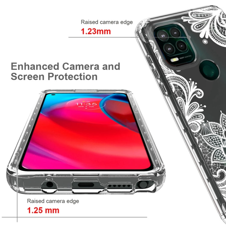 For Motorola Moto G Stylus 5G 2021 PC+TPU Transparent Painted Phone Case