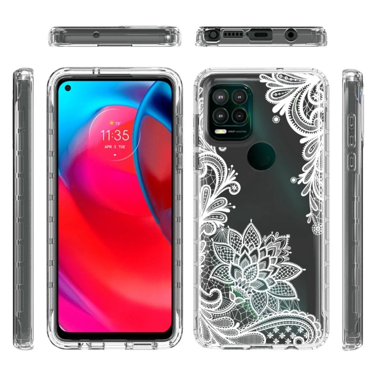 For Motorola Moto G Stylus 5G 2021 PC+TPU Transparent Painted Phone Case