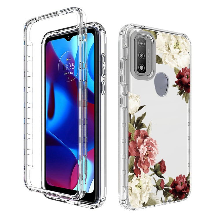 For Motorola Moto G Pure PC+TPU Transparent Painted Phone Case