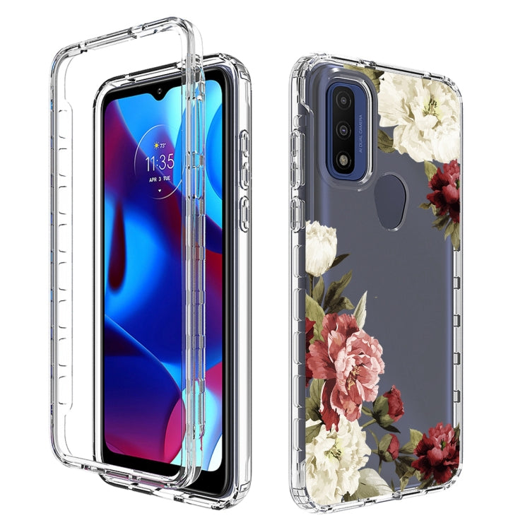 For Motorola Moto G Pure PC+TPU Transparent Painted Phone Case