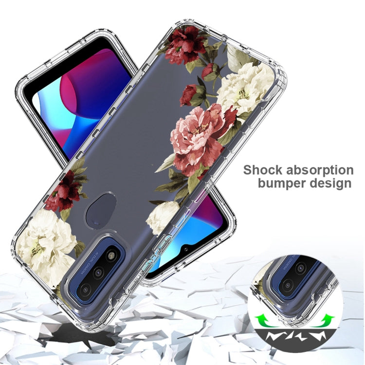 For Motorola Moto G Pure PC+TPU Transparent Painted Phone Case