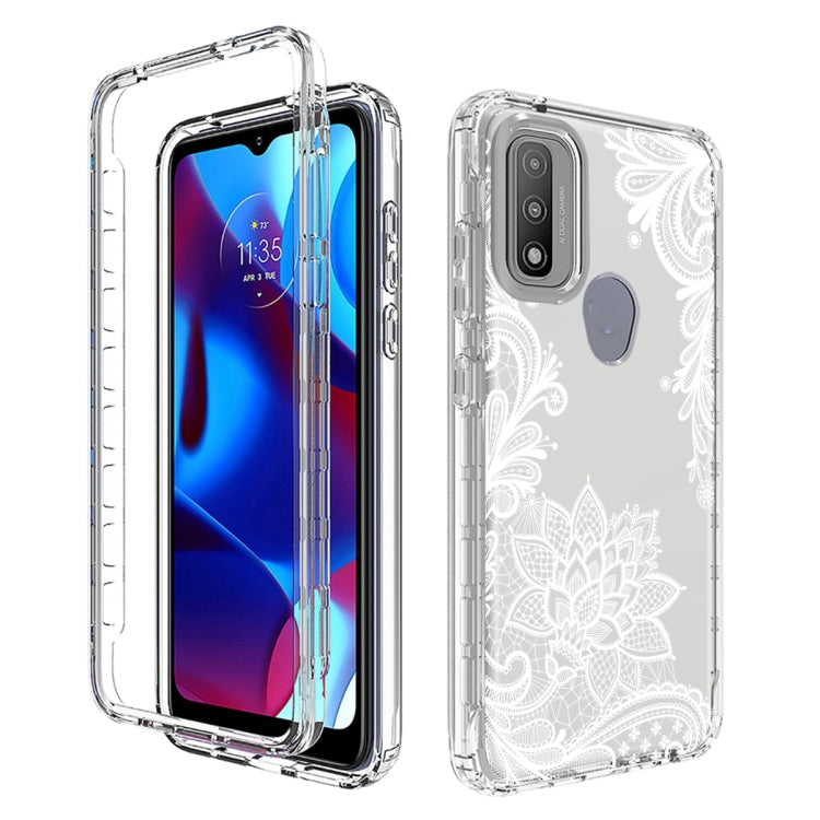 For Motorola Moto G Pure PC+TPU Transparent Painted Phone Case