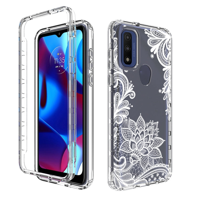 For Motorola Moto G Pure PC+TPU Transparent Painted Phone Case