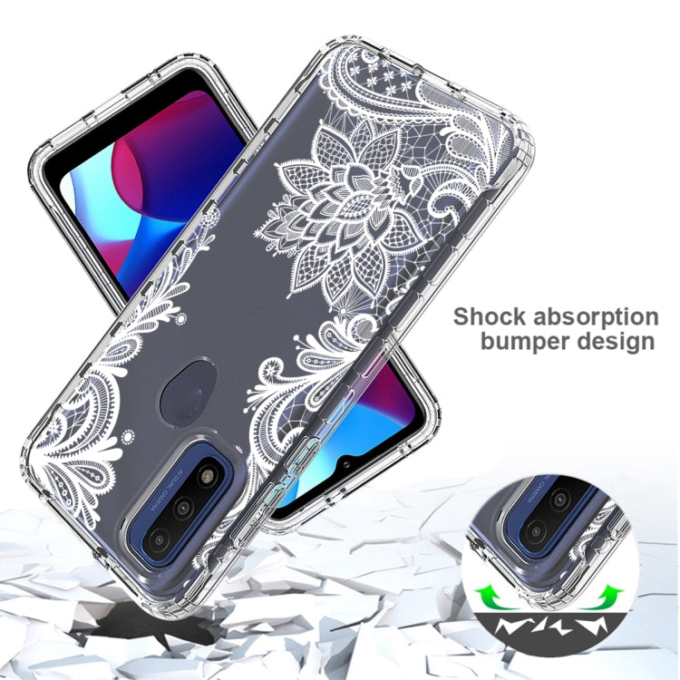 For Motorola Moto G Pure PC+TPU Transparent Painted Phone Case