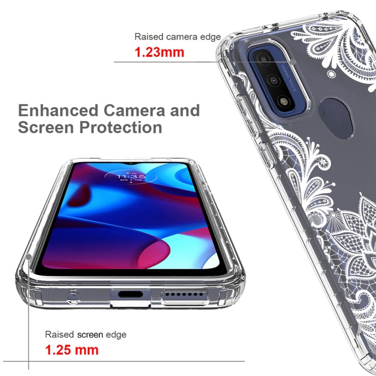 For Motorola Moto G Pure PC+TPU Transparent Painted Phone Case