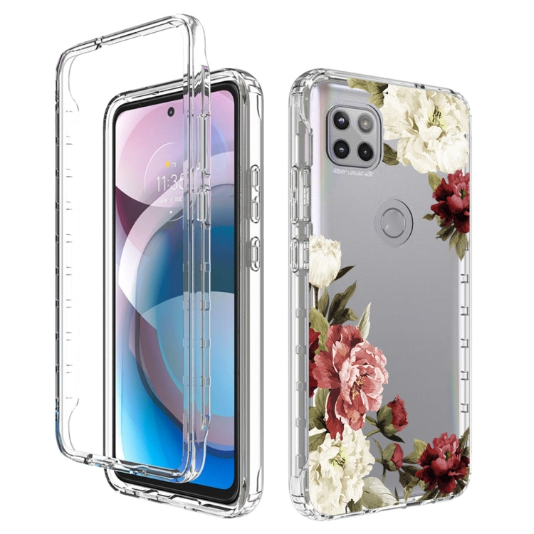 For Motorola One 5G Ace PC+TPU Transparent Painted Phone Case