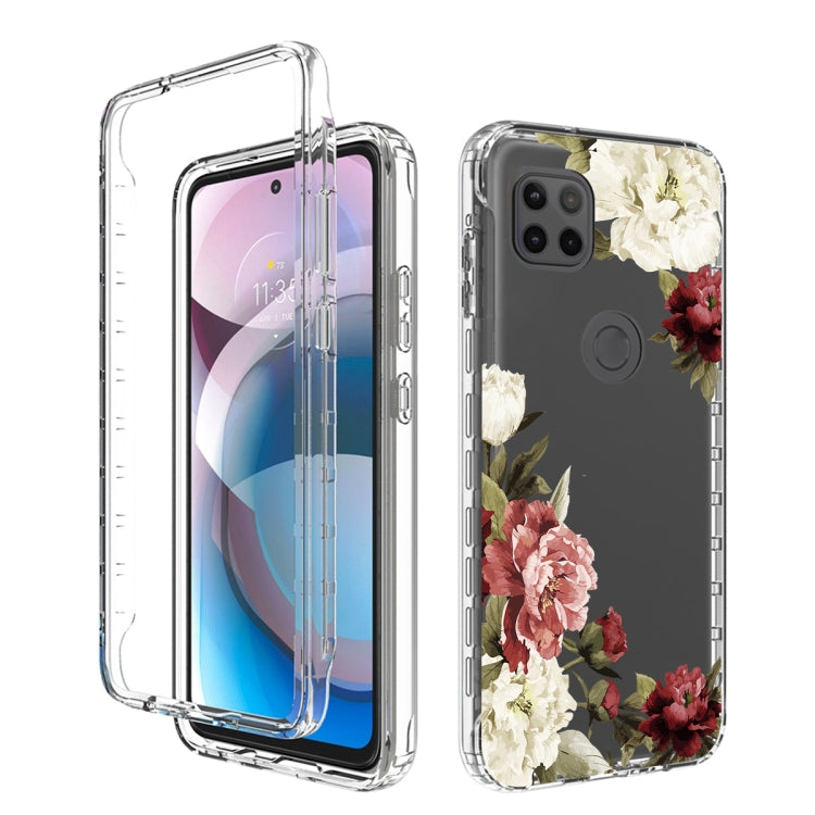 For Motorola One 5G Ace PC+TPU Transparent Painted Phone Case