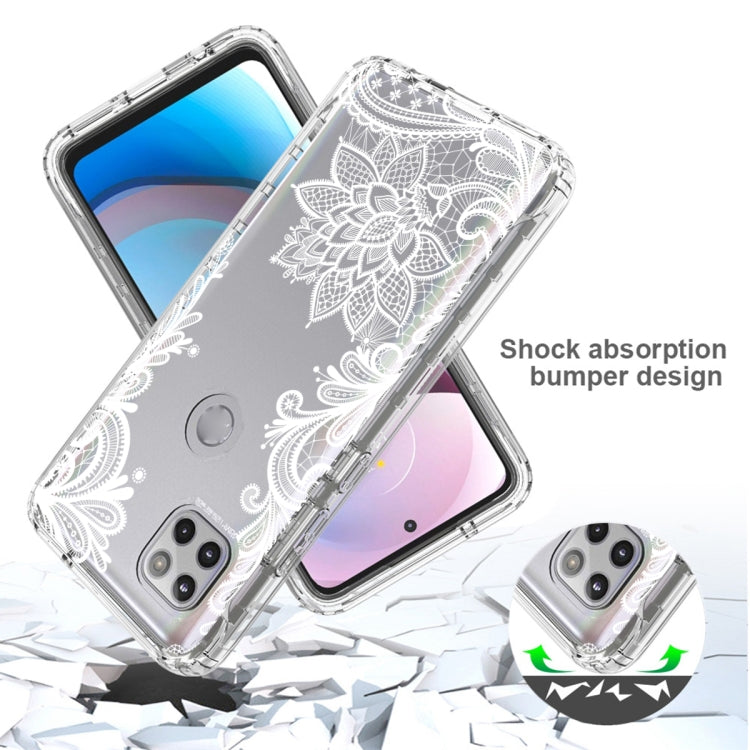 For Motorola One 5G Ace PC+TPU Transparent Painted Phone Case