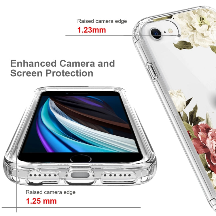 For iPhone SE 2022 / SE 2020 / 8 / 7 PC+TPU Transparent Painted Phone Case