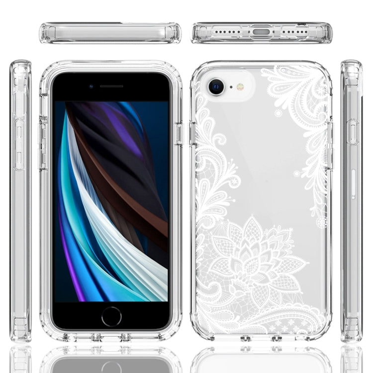 For iPhone SE 2022 / SE 2020 / 8 / 7 PC+TPU Transparent Painted Phone Case