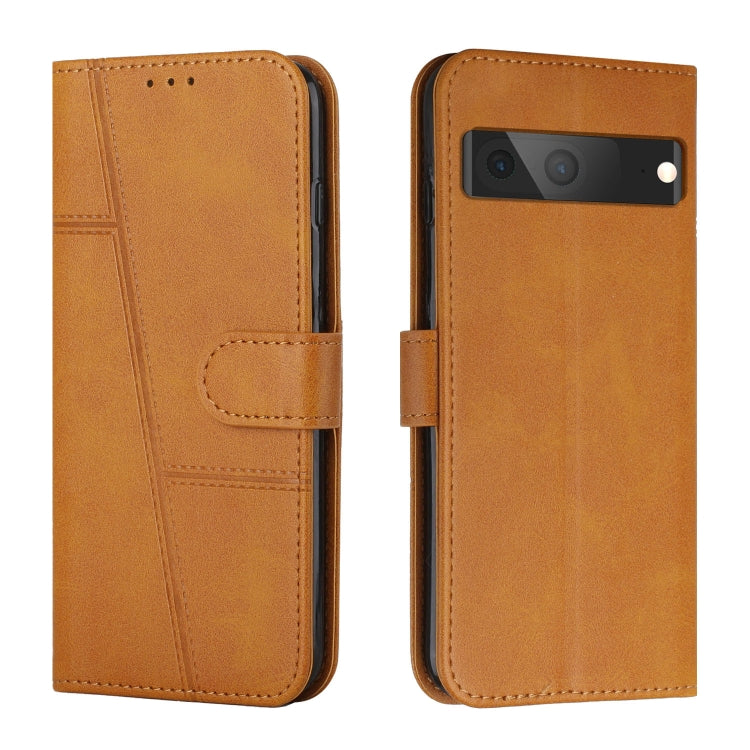For Google Pixel 7 Stitching Calf Texture Buckle Leather Phone Case