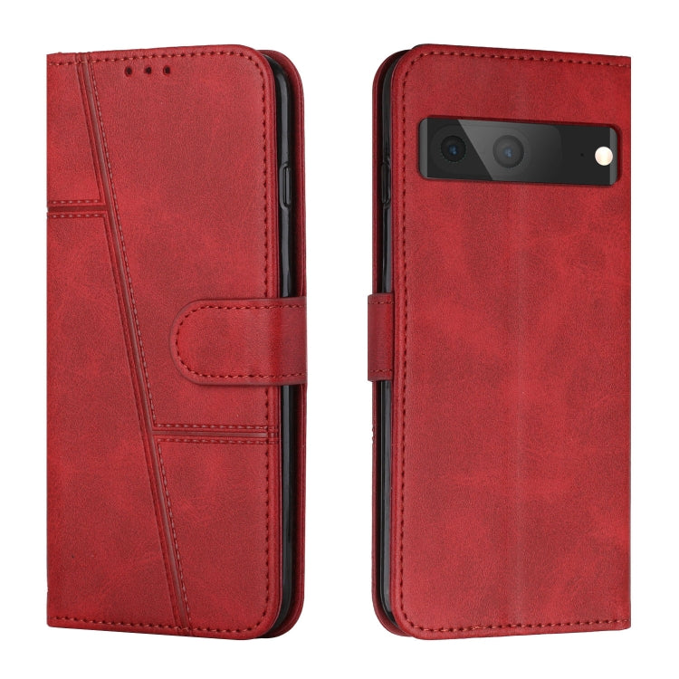 For Google Pixel 7 Stitching Calf Texture Buckle Leather Phone Case