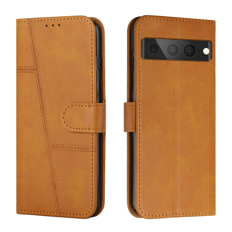 For Google Pixel 7 Pro Stitching Calf Texture Buckle Leather Phone Case
