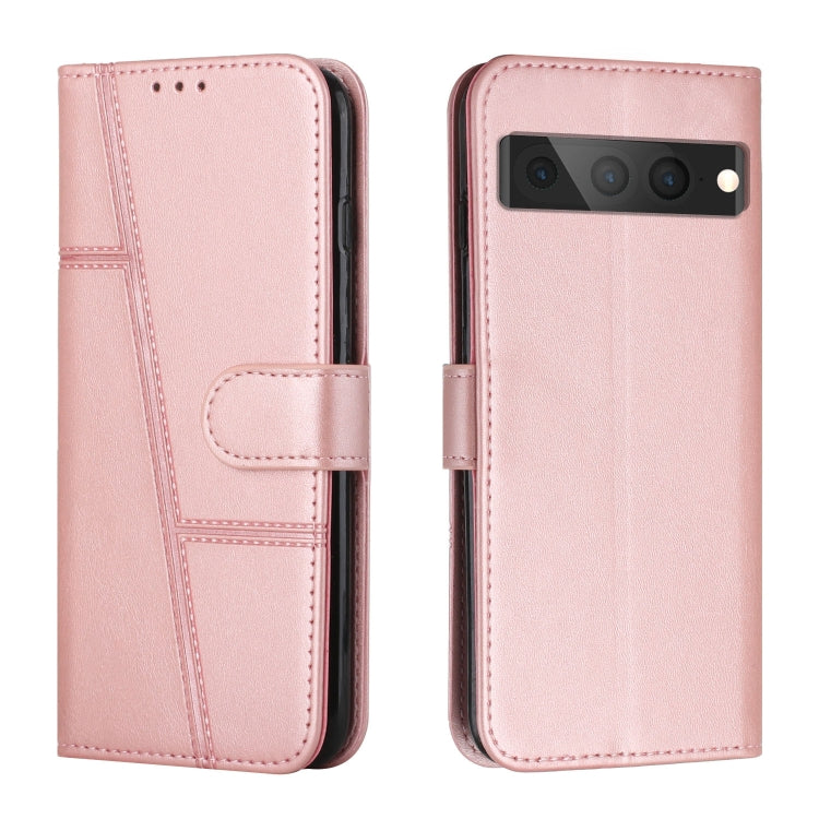 For Google Pixel 7 Pro Stitching Calf Texture Buckle Leather Phone Case