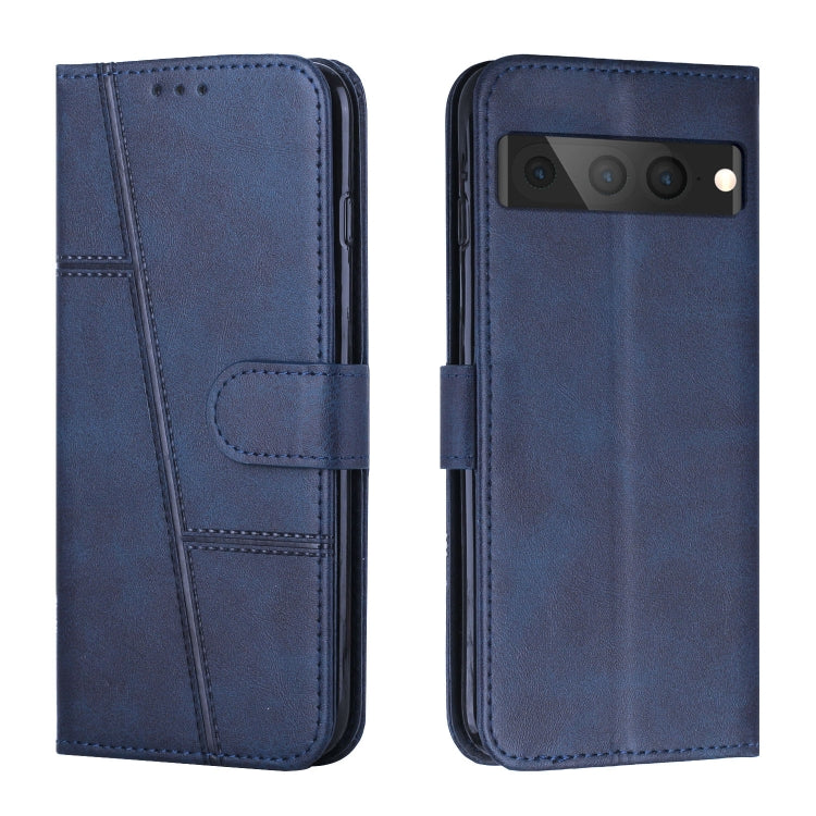For Google Pixel 7 Pro Stitching Calf Texture Buckle Leather Phone Case